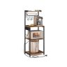 Кухонный стеллаж VASAGLE KKS013KD02, 4 яруса, коричневый/чёрный, 45 × 140 × 40 см