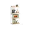 Kitchen shelf VASAGLE KKS014Y02, 4-tier, oak/white, 60 × 140 × 40 cm