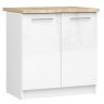 Köögikapp OLIWIA S80, 2 ust, valge, 80 × 85 × 46 cm