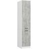 Köögikapp OLIWIA S40/205, 6 riiulit, Valge/hall, 40 × 205 × 57 cm