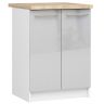 Köögikapp OLIWIA S60, 2 ust, Valge, 60 × 85 × 46 cm