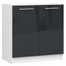 Köögivalamu aluskapp OLIWIA S, 2 ust, 1 riiul, valge/hall, 80 × 82 × 46 cm