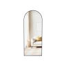 SONGMICS Full-Length Curved Mirror, Free-Standing, Black, 165 × 60 cm