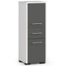 Шкаф для ванной комнаты AKORD FIN 2D 1SZ, 2 дверцы, 1 ящик, белый/серый, 30 × 85 × 30 см