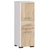Шкафчик для ванной FIN 2D 1SZ, 2 дверцы и 1 ящик, белая/коричневая, 30 × 85 × 30 см