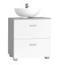 Bathroom cabinet VASAGLE, Left or right, With open compartments, Gray/white