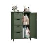 Bathroom cabinet VASAGLE LHC41W, 4 drawers, with doors, Green, 55 × 82 × 30 cm