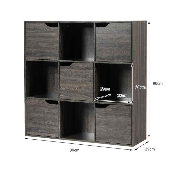 Vabatseisev riiul 90x29x90cm, tumehall värv