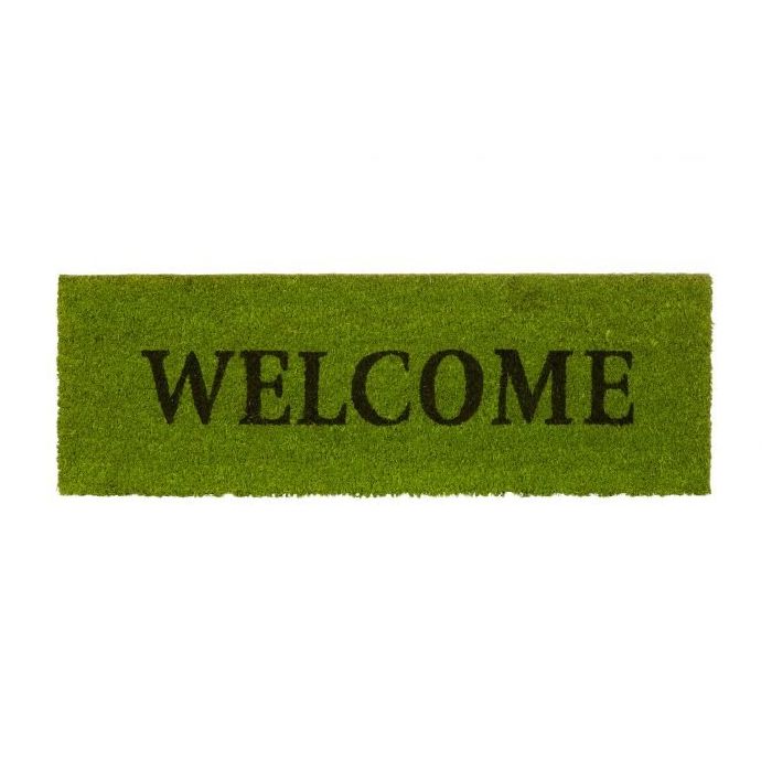Придверный коврик "Welcome" 75х25 см., цвет зеленый