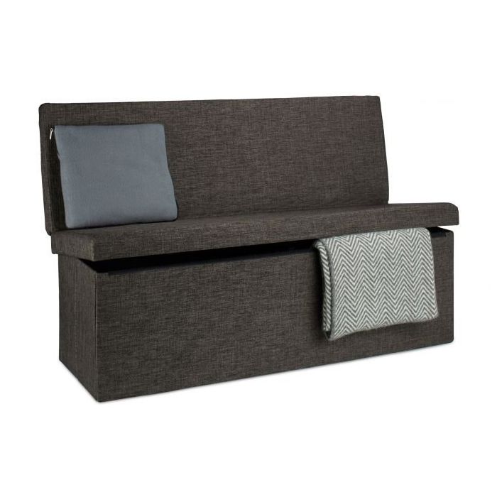 Скамейка со спинкой 73x114x38см., темно-коричневый