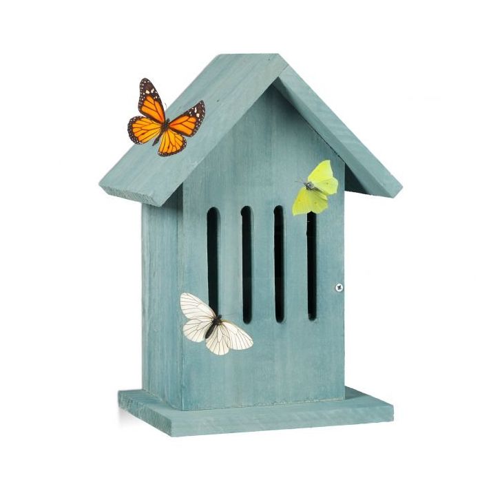 Komplektis 2 liblikahotelli 25,5x18,5x12cm, sinine värv