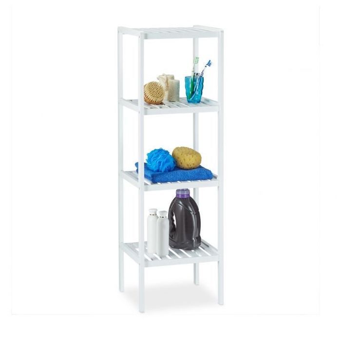 Полка для ванной комнаты с 4 полками 110x34,5x33см., белая