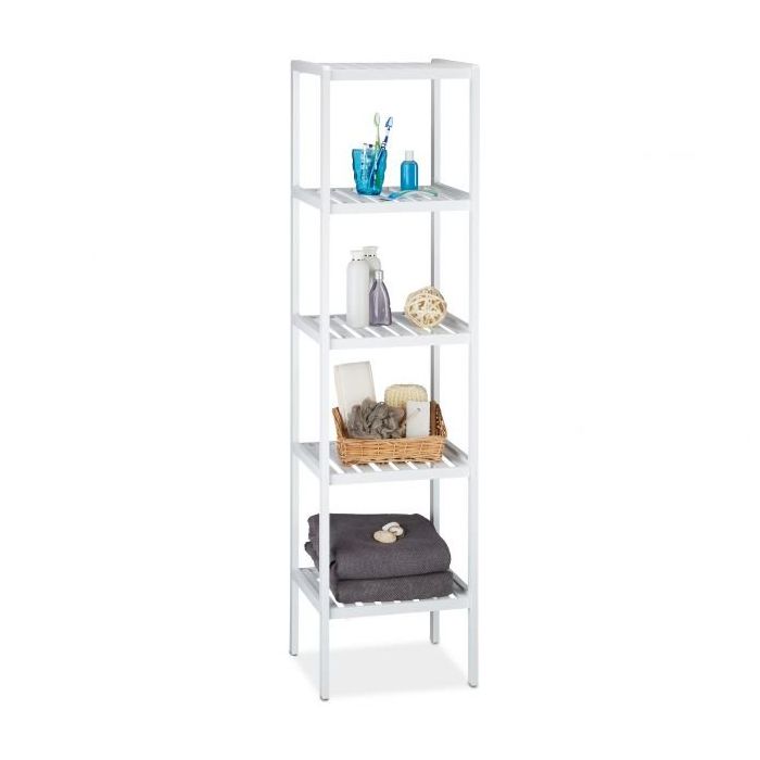 Vannitoa riiul 5 riiuliga 139,5x34,5x33cm, valge