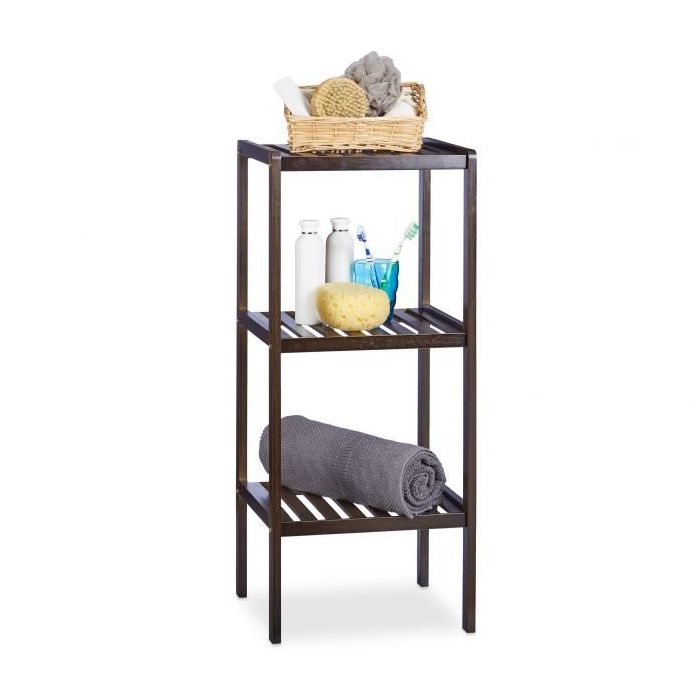 Vannitoa riiul 3 riiuliga 80x34,5x33cm, tumepruun