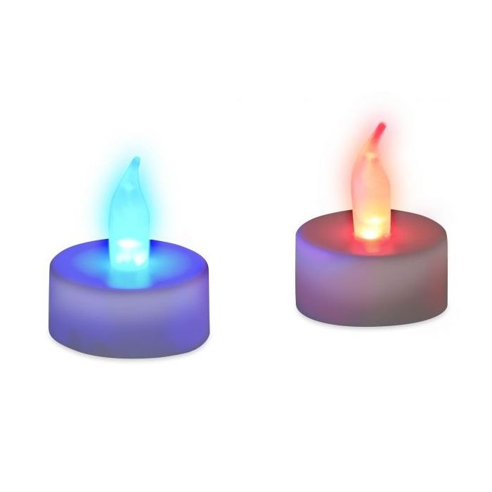 Komplektis 2 LED küünalt 4,5x3,5x3,5cm, valge värv