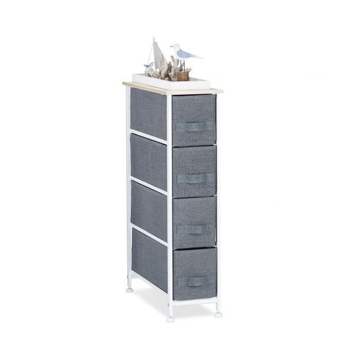 Полка для гостиной 76x20x48см., серый/белый