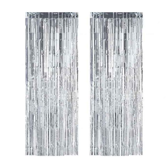 2 peokardina komplekt 250x100cm., hõbedane värv