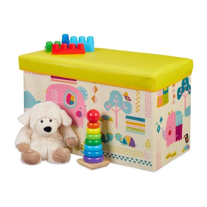 Pingi hoiukast lastele 36x60,5x30,5cm, kreem/kollane/roosa värv