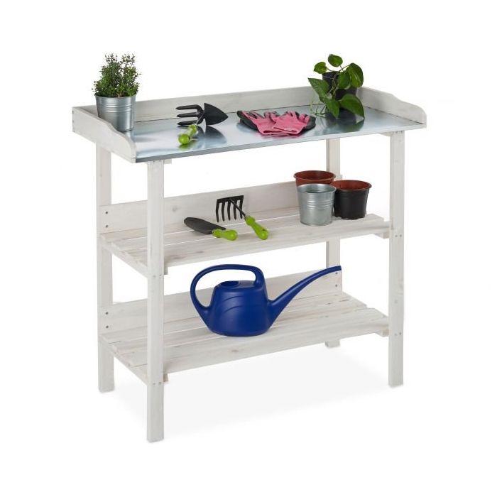 Siirdamislaud 86x92x41cm., valge/hõbedane värv