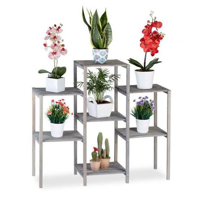 Lillealus 7 riiuliga 86x95x29cm., halli värvi