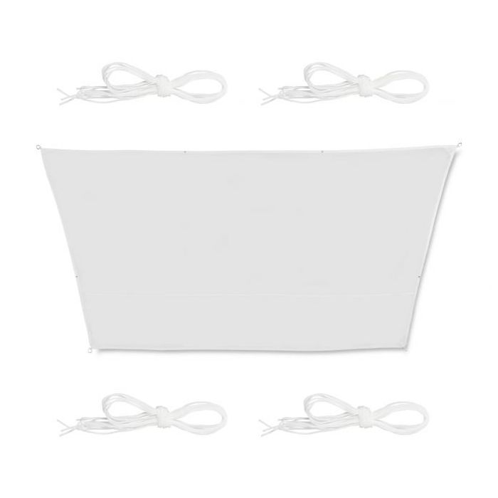 Trapetsikujuline päikesemarkiis 400x200x300, valge värv