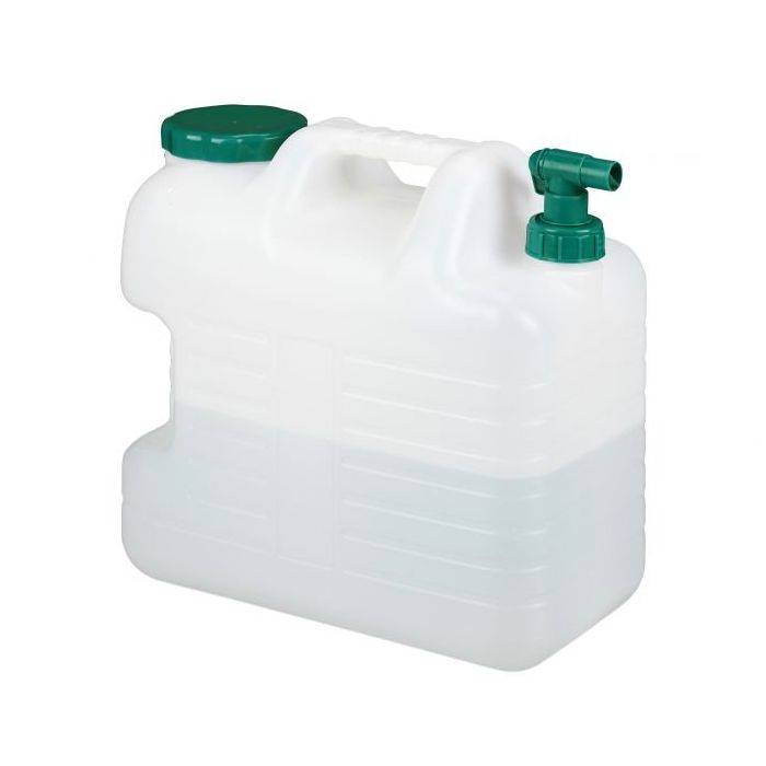 Канистра для воды с краном 37x19,5x36,5 см., белая/темно-зеленая