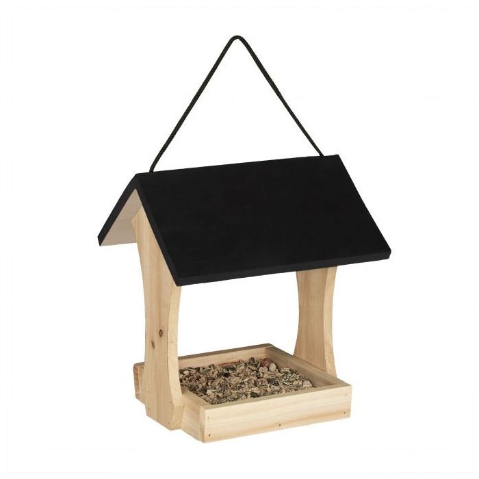 Lindude söögimaja 25,5x23x21cm., helepruun/must