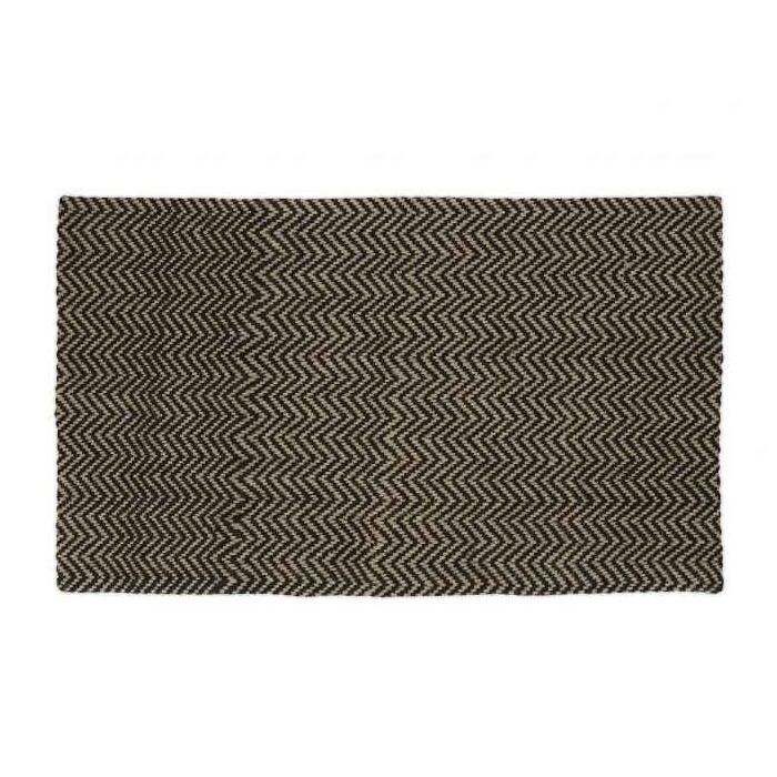 Uksematt 45x75 cm., must/helepruun