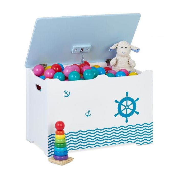 Hoiukast 40x60x34cm., sinine/valge/helesinine