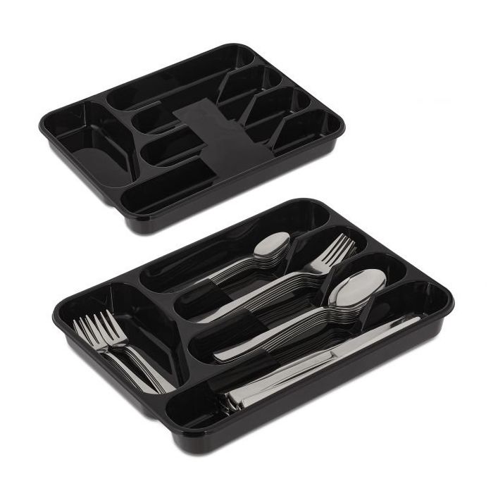Söögiriistade kandik 4x24,5x32,5cm., must värv