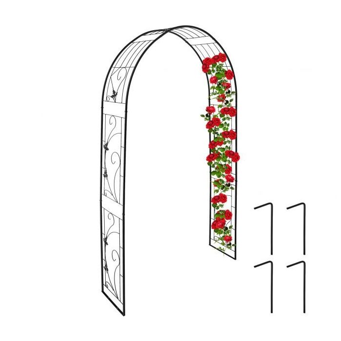 Kaar taimedele 216x125x36cm., musta värvi