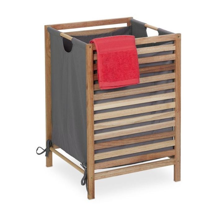Pesukorv 63,5x43x43cm, 60L., hall/helepruun