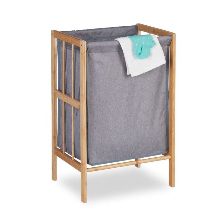 Pesukorv 60x39x30cm, 30L., hall/helepruun