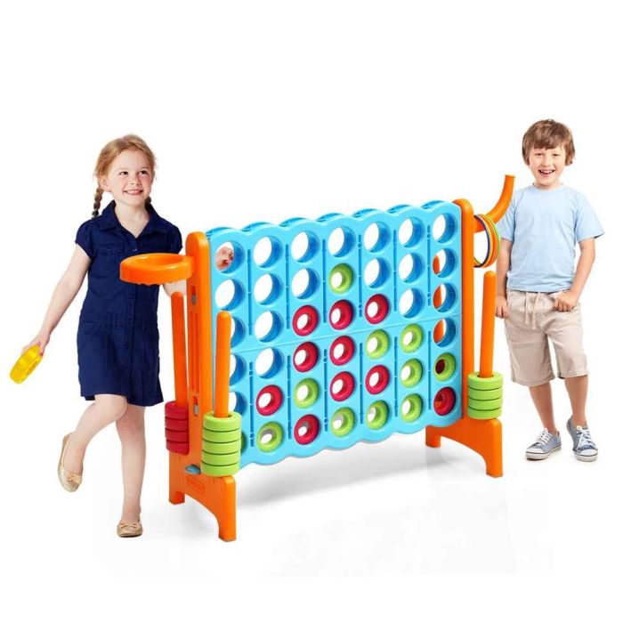 Уличная игра четыре подряд 84x33x78,5см, синий/оранжевый