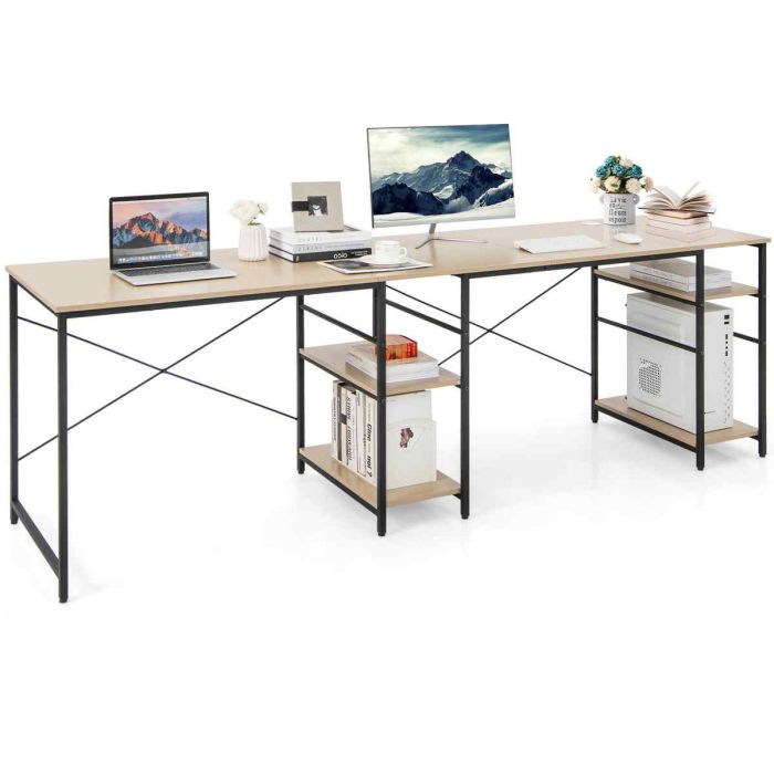 Письменный стол 151x151x75см, светло-коричневый/черный цвет