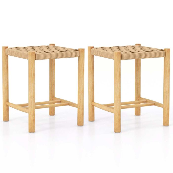 Набор из 2 табуретов 36x36x45см, светло-коричневого цвета