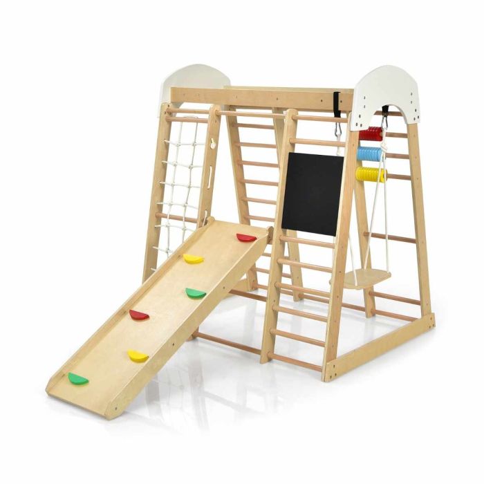Детская игровая рама с горкой 124x119x138см, разных цветов