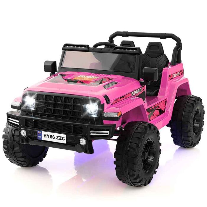 Laste elektriauto 77x115x67cm, roosa/must värv