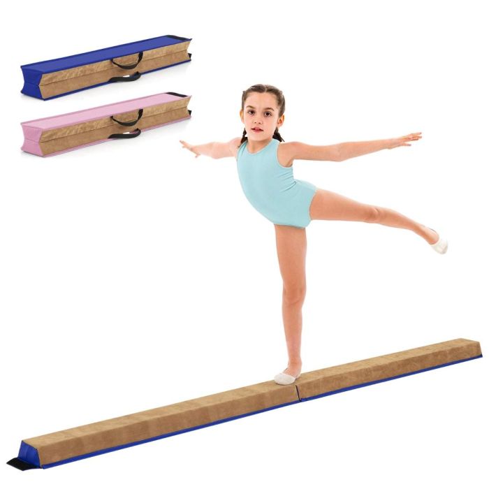 Балансирующая балка 240x15x6,5см, коричневый/синий цвет