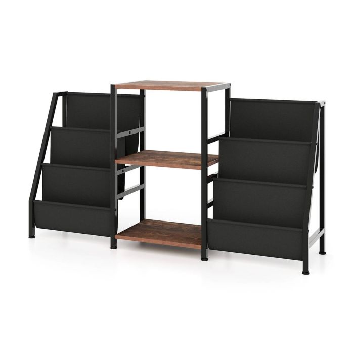 Шкафчик 125x30x69см, коричневого/черного цвета