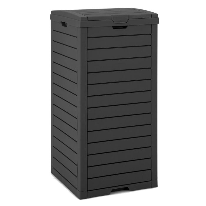 Уличная мусорная корзина 40x40x86см, черного цвета