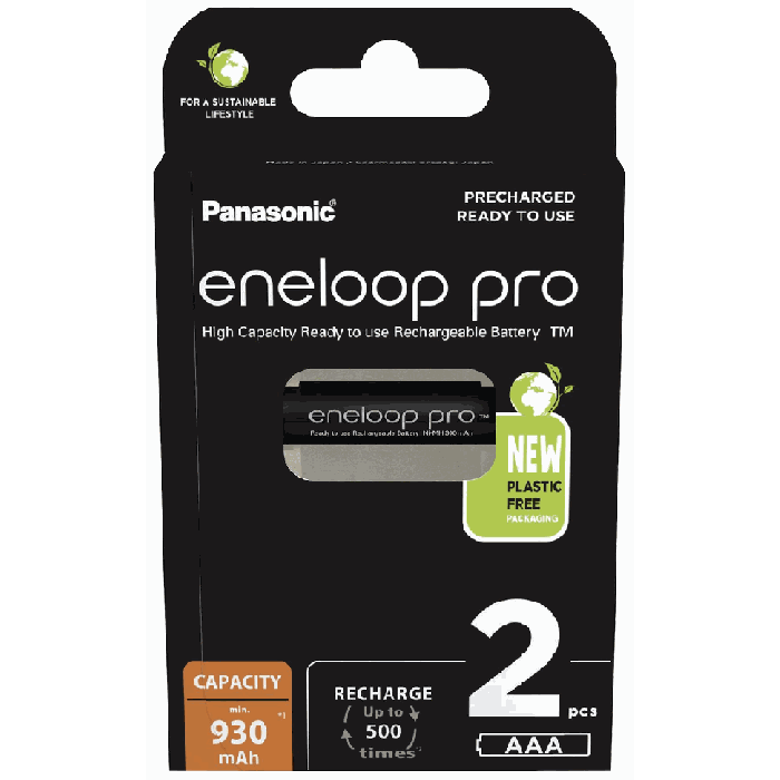 AAA-akud Panasonic ENELOOP Pro BK-4HCDE/2BE, 2 tk
