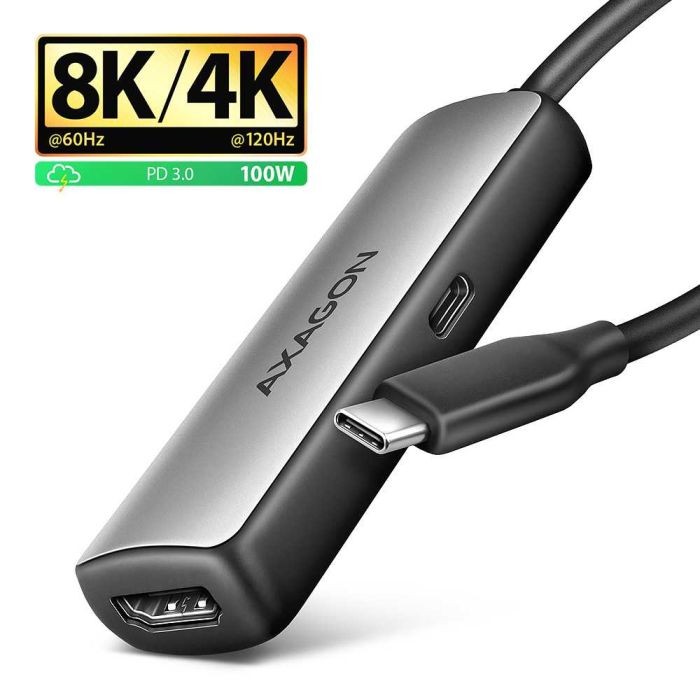 Aktiivmuundur AXAGON RVC-HI8KPD, USB Type-C HDMI-ks