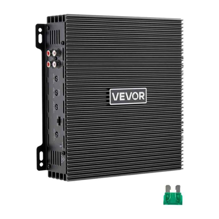 Autovõimendi VEVOR MXAB600.2, 2 kanalit, Hall, 21,8 × 21 × 5,4 cm