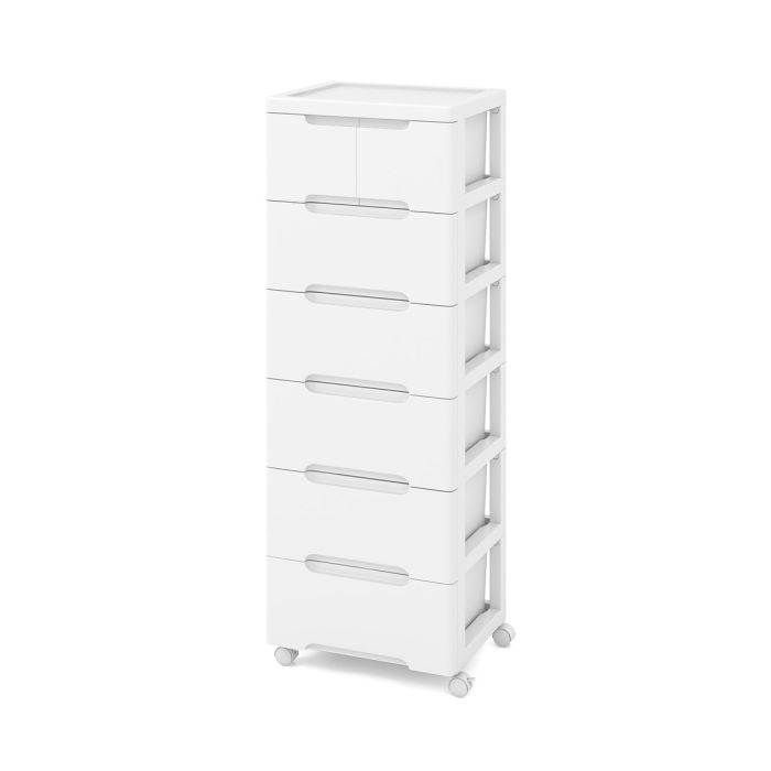 Комод 40x32x114см, белого цвета