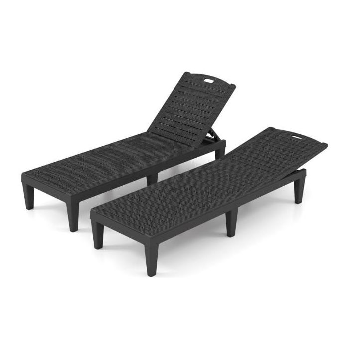 Komplekt 2 lamamistooliga 156x55x83cm, musta värvi