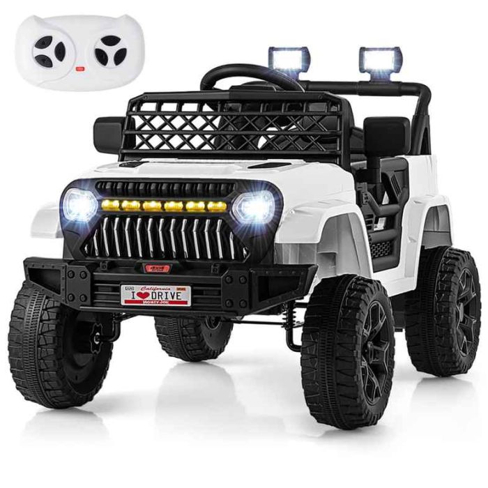 Laste elektriauto 94,5x62,5x65cm, valge/musta värvi