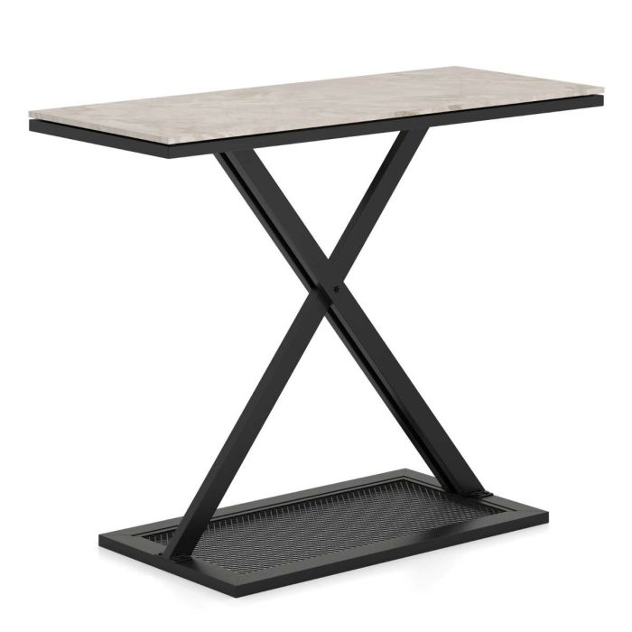 Konsoollaud 100x40x77,5cm, musta/halli värvi
