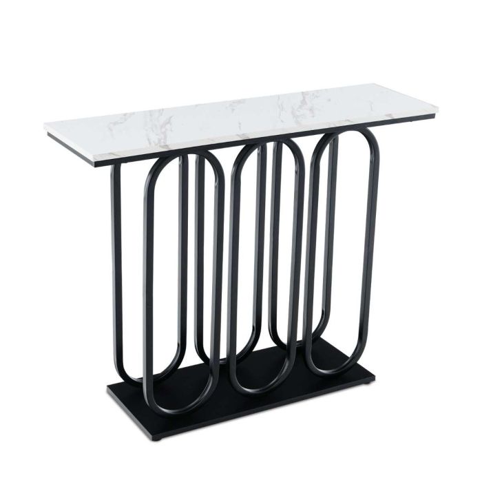 Konsool 100x30x80cm, musta/valge värvi