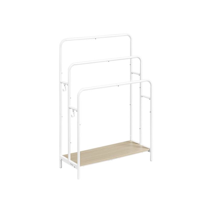 Riidepuuriiul 70x30x100cm, valge/helepruun